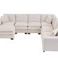 L Shaped 6-Seat Sofa Couch with Chaise Sectional