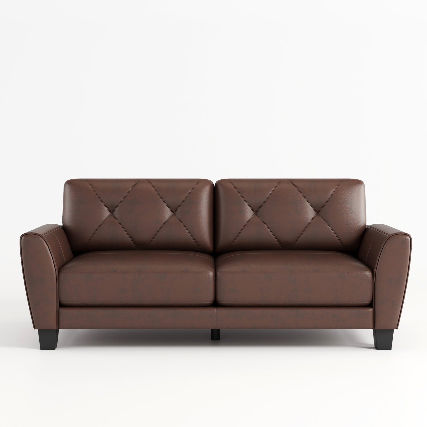 Genuine Leather Two-Over-Two Sofa