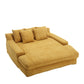 Chenille Fabric 2-Seater Lazy Sofa with 5 Back Pillows