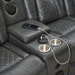 M071 Power reclining Sectional Sofa W/speaker / LED strip GREY color