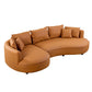 Eco-leather Curved Sofa 5-Seater