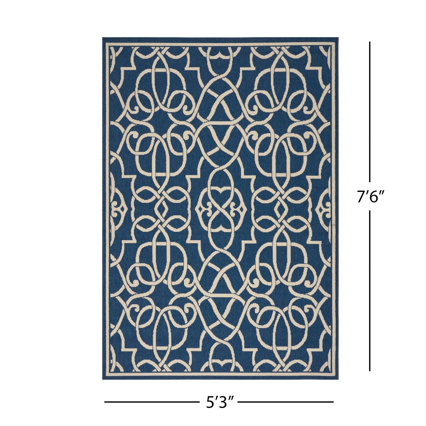 5'3" X 7'6" Outdoor Lounge Area Rug