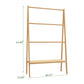 Bamboo Ladder Towel Rack with Storage Shelf