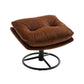 Rustic Accent Chair with Ottoman (Brown)