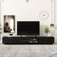 Entertainment Center with Fluted Glass Doors & Storage For Up to 95'' TV's