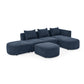 L-Shaped Modular Sectional Sofa with Chaise and Ottoman