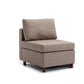 Single-Seat Modular Sectional Sofa with Armrest and Ottoman