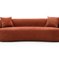 Mid Century Modern Curved Sofa, (Orange)