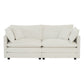 Sofa Set of 2 Chenille Couch, 2+3 Seater Sofa Set Deep Seat Sofa, Modern Sofa Set for Living Room, White Chenille