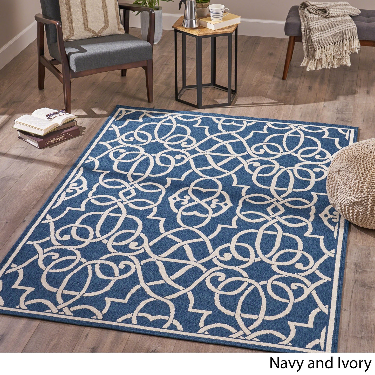 5'3" X 7'6" Outdoor Lounge Area Rug