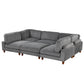 Modular Sectional Sofa with Ottoman - 6-Seater