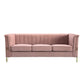 Velvet, 3-Seater Sofa Couch with Golden Metal Legs