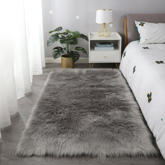 Ultra Soft Fluffy Faux Fur Sheepskin Area Rug