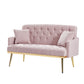 Pink Fabric 2 Seater Sofa