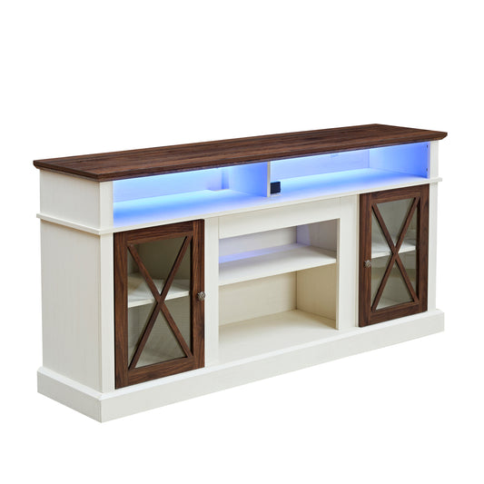 Farmhouse LED Entertainment Console For up to 75" TV's