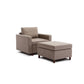 Single-Seat Modular Sectional Sofa with Armrest and Ottoman