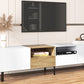 Modern TV Stand with 2 Cabinets & Open Storage Compartment for up to 85'' TV's