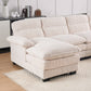 U-Shape Modular Corduroy Sofa - 2 Single Seats & 2 Chaises for Ultimate Comfort