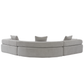 Oversized Semicircular Modular Sofa, Grey