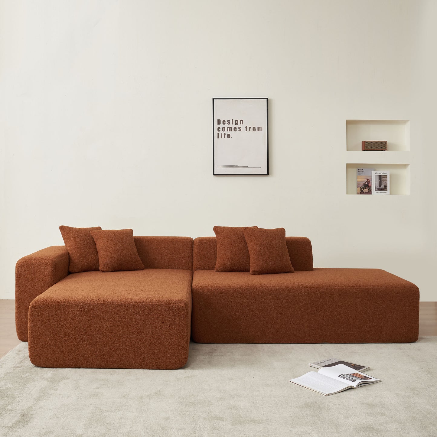 Modular L-Shape, 5- Seater, Sectional Sofa with Chaise Lounge