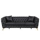 Black Tufted 3 Seater Sofa Sofa