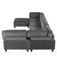 Modular Sectional Sofa with Ottoman - 6-Seater