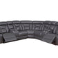 Faux Leather Reclining Sofa Grey