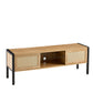 TV cabinet with Variable Color Light Strip & Double Sliding Doors For Storage For up to 50" TV's