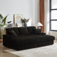 Corduroy 3-Seater Sofa With A Ottoman, 2 Storage & Cup Holder