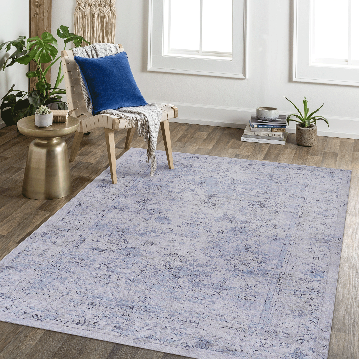 8x10 Washable Low-Pile Area Rug