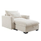 Corduroy Modular Sofa with Storage Ottoman