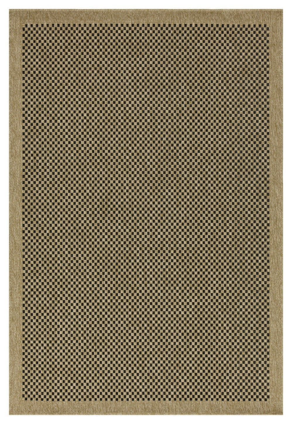 "7'10'' x 10'3'' Jute/Black Indoor-Outdoor Area Rug