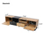 Modern TV Stand with 2 Cabinets & Open Storage Compartment, for TVs up to 85''