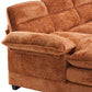 U-shaped profile sofa, including two single seats and two chaise, modular sofa, Chenille sofa,Orange