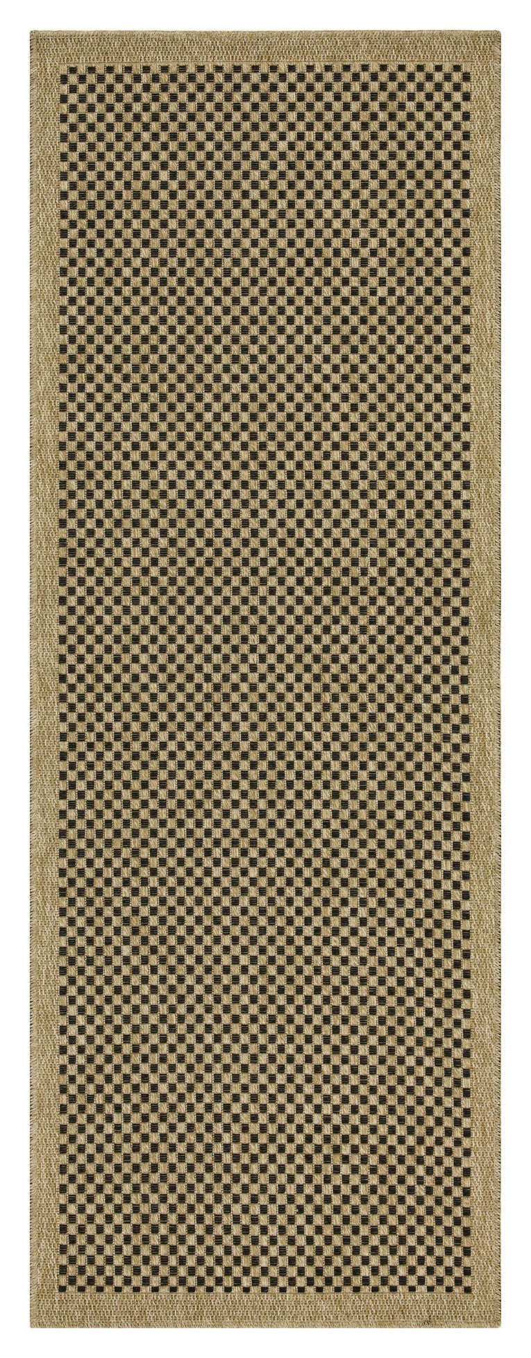 "7'10'' x 10'3'' Jute/Black Indoor-Outdoor Area Rug