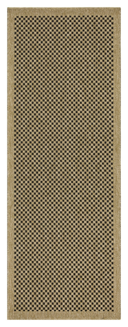 2 ft. 7 in. x 7 ft. 3 in. Jute/Mocha Indoor-Outdoor Area Rug