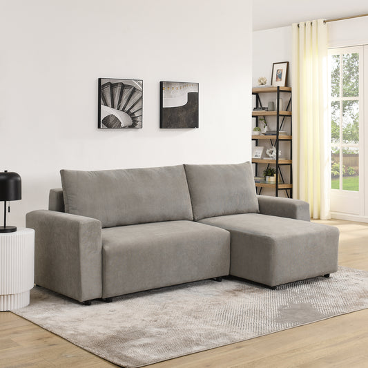 Modular 3 Seater Sofa Bed With Storage, Grey