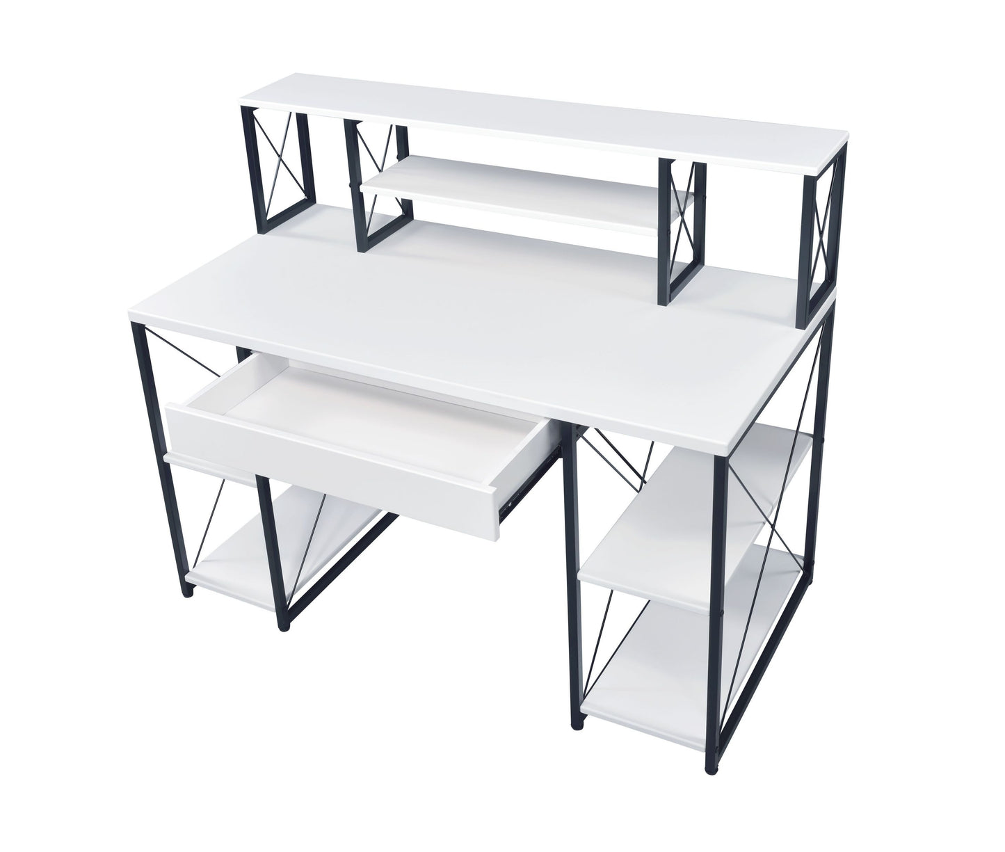 ACME Amiel Desk, White & Black 92879