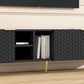 Modern Minimalist Geometric TV Cabinet with Metal Handles and Gold Legs for Up to 80'' TV's