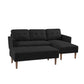 Right Facing L-shape Sofa Chaise Lounge with Ottoman Bench