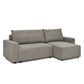 Modular 3 Seater Sofa Bed With Storage, Grey