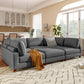 Modular Sectional Sofa with Ottoman - 6-Seater