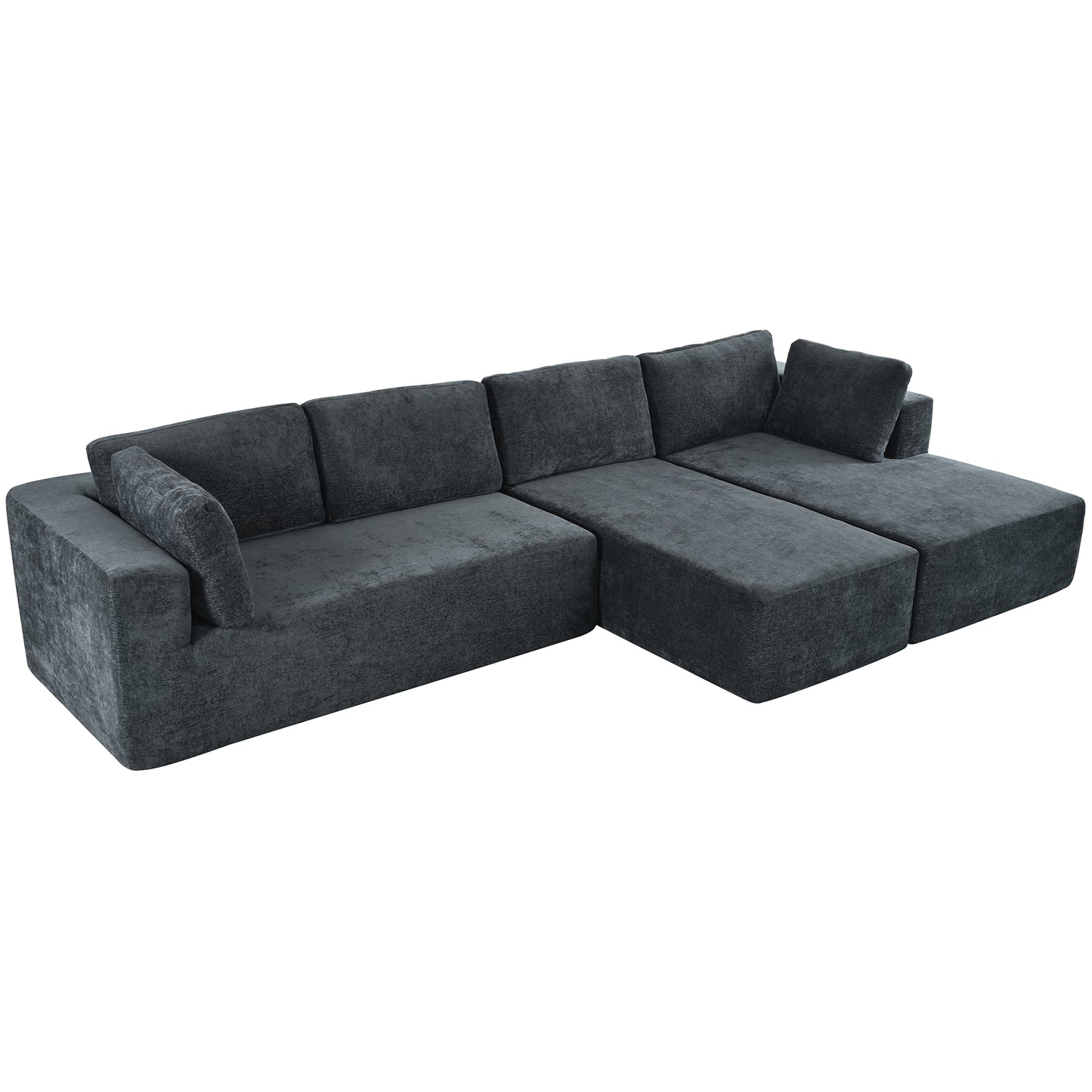 Modern Large Modular 3 Piece Sectional Sofa