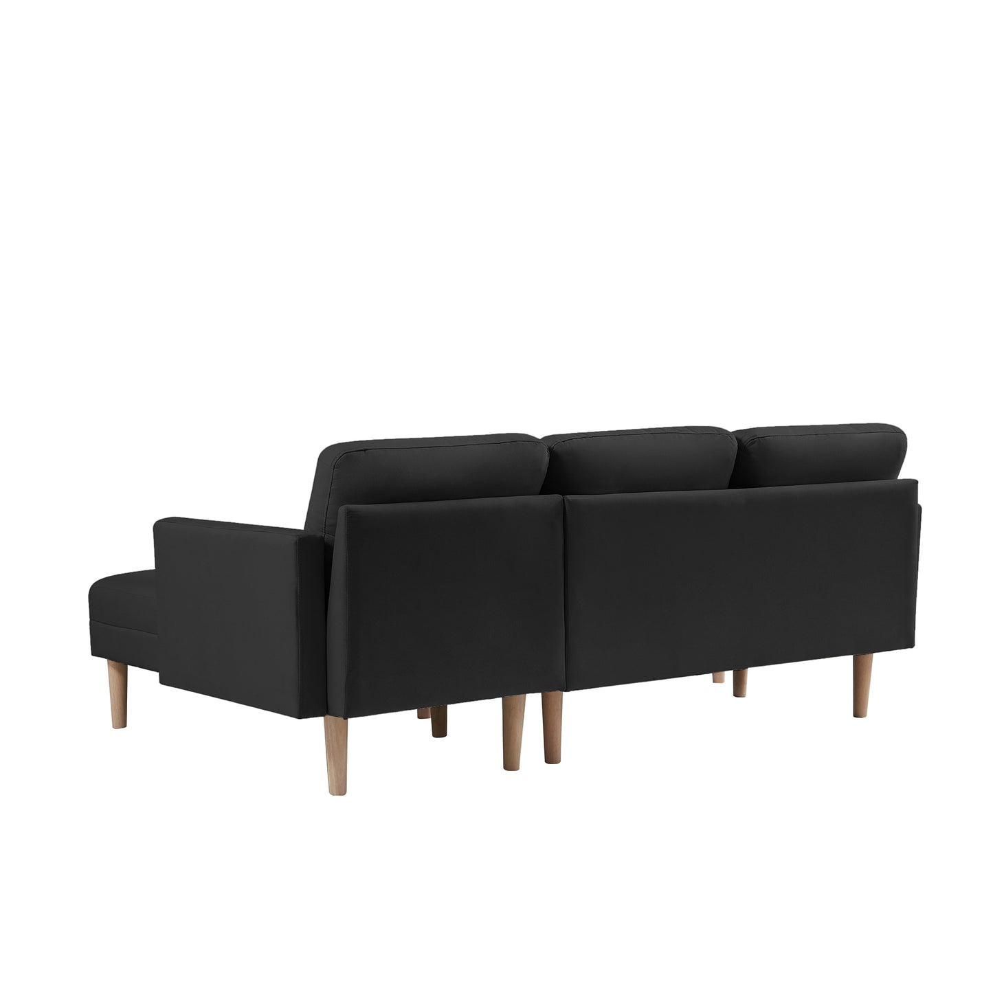 Right Facing L-shape Sofa Chaise Lounge with Ottoman Bench