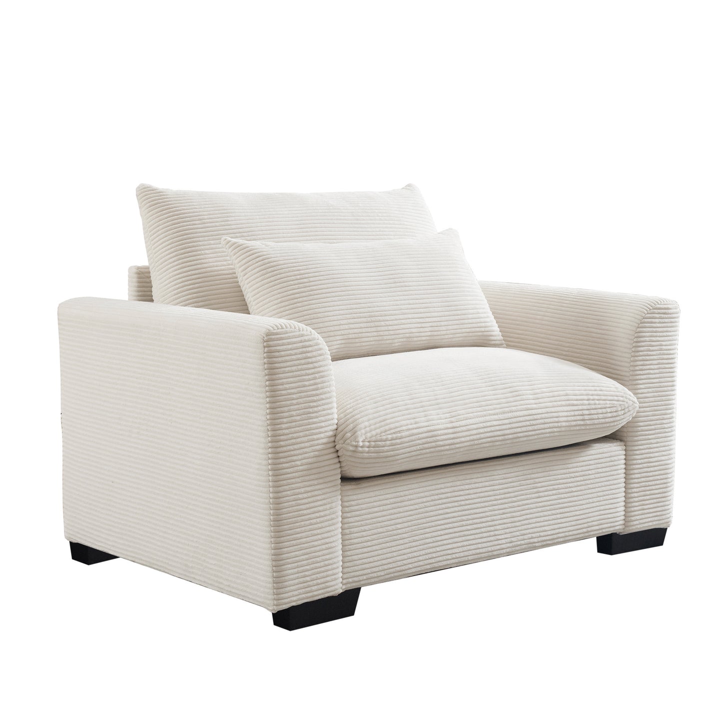 Corduroy Deep-Seat Accent Chair