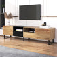 Modern TV Stand with 2 Cabinets & Open Storage Compartment, for TVs up to 85''