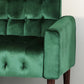 Velvet Straight Sofa With Square Arms