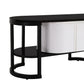 U-Can 67.7''-76.4'' Modern Extendable TV Stand for TVs up to 75 Inches, Entertainment Center Media Console with 3 Drawers, Metal Adjustable Legs for Living room