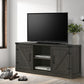 Salma Dark Gray 58" Wide TV Stand with 2 Open Shelves and 2 Cabinets