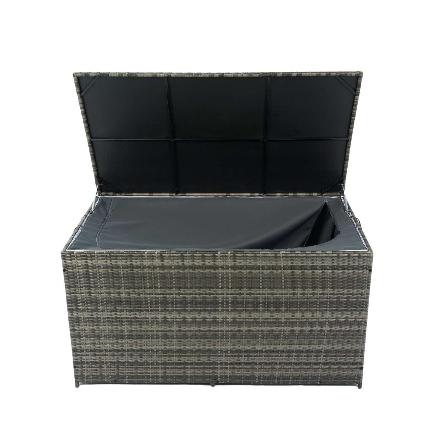 Outdoor Storage Box, 200 Gallon Wicker Patio Deck Boxes with Lid, Outdoor Cushion Storage for Kids Toys, Pillows, Towel